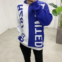 스트릿제이 반반 오버핏 라운드 니트