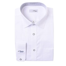 [듀퐁 셔츠] 긴소매 일반핏 풀로고 화이트 와이셔츠 SE2SM12LS702SWH