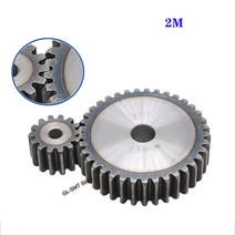 1Pcs Mod 2 평 기어 2M 10-25Tooth 45 # 탄소강 두꺼운 20mm 금속 기계식 변속기 피니언, 16 25 Teeth