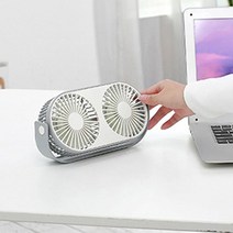 굿프랩 듀얼 팬 탁상용 테이블 USB 미니 선풍기, 그린