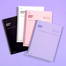 [추천] 스프링북 4종 풀세트, 화이트+로즈쿼츠+바이올렛+다크호스, 스퀘어드