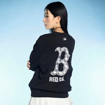 큐브 모노그램 빅로고 오버핏 맨투맨 BOS Black