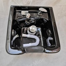 미용실샴푸대 셀프샴푸대 샴푸대수전 미용기구 헤어샵, 블랙가죽세면대시트+싱글세면대(액세서리없음)