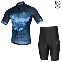 브랜드없음 폭스 반팔 2109+5부바지 라이딩 자전거 의류 옷 세트