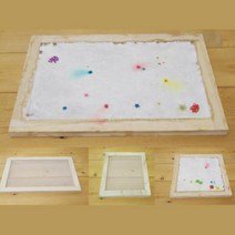 체험학습 초등 재생종이 한지만들기 방충망 틀 종이만들기 공예 논리, 20cmX20cm