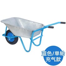 경사 버킷 배설물 청소 트럭 푸시 과수원 농업 외바퀴 손수레 전원 트롤리 애쉬 버킷 트럭 작은 풀 애쉬 콘크리트 샤프트, 파란색 외발자전거(공기압 타이어) 1개