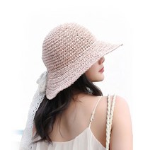 리본 라탄모자 버킷햇 밀짚모자 바캉스 비치 여름모자