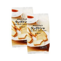일본 세븐일레븐 랑그드샤 란그도샤 화이트 초콜렛 쿠키 80g (9개입) 2봉지, 2개