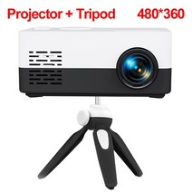 빔프로젝트 미니빔 salange j15 pro 미니 led 홈 시어터 픽셀 104, 흰색 추가 삼각대, 나는 플러그