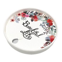 친환경 종이로만든 10/13온스 플라워 종이뚜껑 종이컵리드 1000개, 1박스, 1000매입