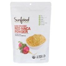 Sunfood 무가공 유기농 블랙 마카레드마카 분말, 유기농 블랙 마카 분말 113g