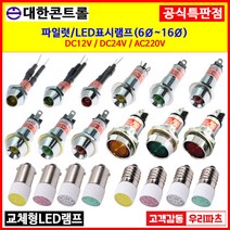 LED램프 LED표시램프 6파이~16파이 시그널램프 파이롯트램프 판넬램프 파일럿램프 판넬표시등 대한콘트롤 6파이램프 8파이램프 10파이램프 12파이램프 14파이램프 16파이램프, 3. TD210(10파이), 2.DC 24V, 1.적 색