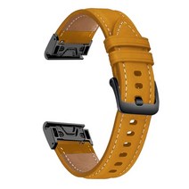 Easyfit 가죽 밴드 Garmin Fenix 7 7X 6 6X Pro 5X 5 3 hr 945 COROS VERTIX 2 팔찌 손목 스트랩 스마트 액세서리, [07] For Fenix 5X 5X plus, [05] yellowbrown bk