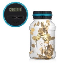 디지털 동전 계산 돼지 저금통 LCD 항아리 돈 상자 자동 은행 절약 전자 안전 예금, 01 EUR