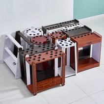 당구큐대 배치 벽걸이 랙 디스플레이 수납 랙 거치대 선반 보관대 홀더 큐꽂이, 16.16홀