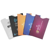 RFID 태그 스티커 복사 5pc 도난 방지 신용 카드 홀더 NFC 비접촉식 보호 슬리브, Mixed color
