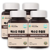 윌케어 백수오 추출정 국내산 500mg x 60정, 4병