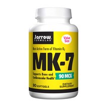 MK7 비타민K2 90 mcg 밸류 사이즈 90 소프트젤 Jarrow Formulas, 1개, 90개입