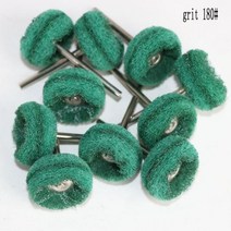 샌딩 원형 그라인더 사포 1 인치 10pcs 로타리 브러시 연마 버핑 그라인딩 휠 브러시 로타리 도구 25mm 라운드 양모 펠트 액세서리, 10pc 녹색, 2.35mm 생크 포함