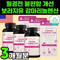 미국 보라지 감마 리놀렌산 보라지유 오일 보라지꽃 종자유 BORAGE OIL 여성 여자 갱년기에 좋은 영양제 회화나무열매 추출물 대두이소플라본 40대 50대 엄마 건강 식품 추천, 60캡슐, 3박스