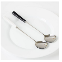 더리빙샵 HWF 블랙 앤 화이트 화채수저 블랙 2p + 화이트 2p, 혼합 색상, 2세트