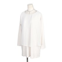네오쿠비카 빅사이즈 쉬폰 이중 블라우스 NB526