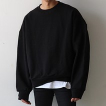 [게스통] 심플 무지 오버핏 맨투맨