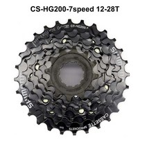 자전거 스프라켓 자전거체인 기어 휠 Shimano-CS HG200 7 S 8 S 9 S MTB 산악 자전거 플라이휠 7 단 8 단, 04 7S 12-28T