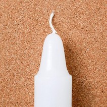상조 제사 집회 하얀 양초20cm 2P/2개 밀대초 제수초