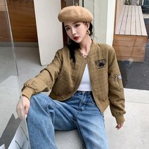 봄가을 패션 자수 패턴 코트