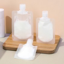 주앤지 화장품 튜브 파우치 소분용기 여행용 크림용기 로션 샴푸 스킨 투명, 3종 1세트 (30ml+50ml+100ml), 3개