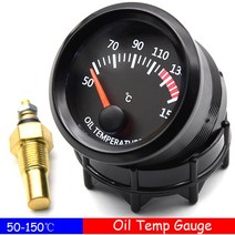 52mm 오일 압력 게이지 0-7 바 센서 1/8NPT 범용 자동차 차량용 물 온도 화이트 라이트 가솔린 12V, 02 Oil Temp Gauge