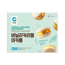 청정원 홈카페 청정원 바닐라카라멜 마카롱 250g (25g 10) 어린이 회사 탕비실 간식 여행 토스트 야식 술안주, 4개