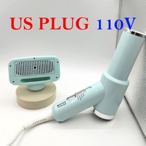 펫드라이룸 렌탈 샤오미펫드라이룸 개건조기 110v 220v 2-In-1 빗 애완 동물 헤어 드라이어 고양이 강아지, 01 blue US PLUG 110V