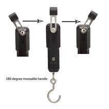 용수철저울 매달림 휴대용 손저울 저울 블랙 전자 무게 디지털 스케일 충전식 LCD 75Kg 10g 수하물 규모 후, 한개옵션0