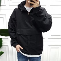 프롬엘 남녀공용 바람막이 포켓 후드 아노락(3COLOR)