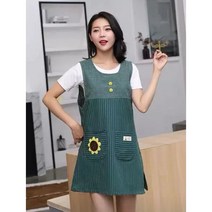 옆단추 특대앞치마 어린이집 유치원 카페 작업 다양한용도, 특대 브라운