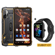 cubot kingkong 5 pro ip68ip69k 방수 스마트폰 러기드 폰 8000mah 48mp 트리플 카메라 android 11 nfc 64gb 글로벌 4g lte, 시계 c7 추가