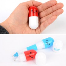휴대용 귀여운 판촉물 알약모양 캡슐 뚜껑 볼펜, 제품선택, 3단형