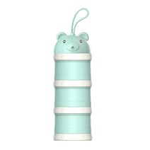 Royalways 용 분유 디스펜서 스낵 보관 용기 용 밀폐 분유 홀더, 녹색, 12cmx8cmx8cm, PP
