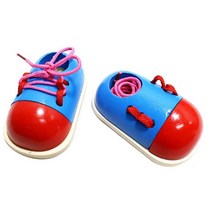 유아 감각발달 끈묶기놀이 실꿰기신발 두툼한블럭 끼우기 가정보육 돌아기