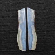 비즈공예 원석 준보석 주얼리 생일 선물 블루 레이스 마노 패션 여성 귀걸이 50x9x3mm7g, 한개옵션0
