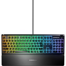 일본직발송 3. STEELSERIES 게이밍 키보드 유선 조용한 스위치 일본어 배열 IP32 방적 APEX 3 64801 B0852, One Color, 상세 설명 참조0, 상세 설명 참조0