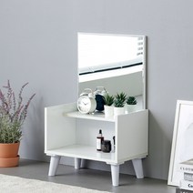 채움 클로버 귀여운 좌식 화장대, 01_클로버 480 좌식 화장대 화이트iz