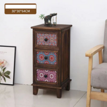 빈티지서랍장 고가구 앤틱 엔틱 수납장 서랍장, 화이트 3단