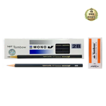 라이브잇 톰보우 2B 연필 12p + 지우개 중 문구세트, 13세트, 혼합색상