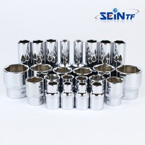 세인티에프 고강도 복스알 1/2 3/8인치 (일반 롱) 숏 소켓 비트 육각 아답터, 1/2인치 롱 12mm