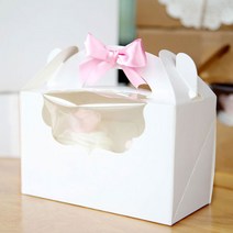 [렛츠베이킹] 머핀창박스(2구/화이트), 머핀창박스(2구/화이트)2개입