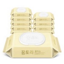 꿈토리물티슈 더 도톰한 골드 캡형 엠보싱, 10개, 60매