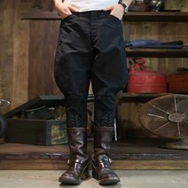 남성 승마 바지 캐쥬얼 승마복 조거 팬츠 배기 바지, 카키 M